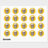 Spooky Halloween Skull Stickers ラウンドシール (シート)