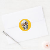 Spooky Halloween Skull Stickers ラウンドシール (封筒)