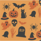 Spooky Halloween Sticker – Black & Orange シール (正面)