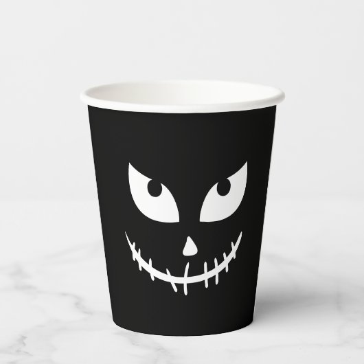 Spooky Halloween summerween black pumpkin 紙コップ (裏面)