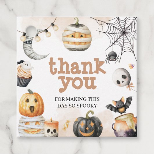 Spooky Halloween Thank You Tag フェイバータグ (正面)
