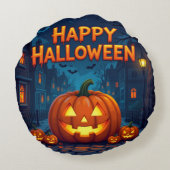 Spooky Halloween Throw Pillow ラウンドクッション (裏面)