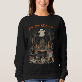 Spooky Halloween Vintage Design – Ghost, Pumpkin  スウェットシャツ