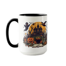 Spooky Halloween Vintage Design – Ghost, Pumpkin 