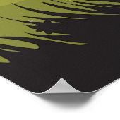 Spooky Halloween Witch Flying on Broomstick ポスター (角)