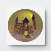 Spooky Halloween witch house and vampires castle  フォトプラーク (正面)