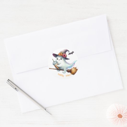 Spooky Happy Halloween ラウンドシール (封筒)