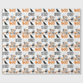 Spooky Happy Halloween Boo Gift ラッピングペーパー (フラット)