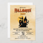 Spooky Happy Halloween Costume Party Invitation 2 招待状 (正面/裏面)