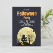 Spooky Happy Halloween Costume Party Invitation 3 招待状 (スタンド正面)