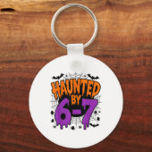 Spooky Haunted 67 Meme Six Seven 6-7 Funny Humor  キーホルダー (正面)