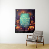 Spooky Haunted Halloween Personalized Greetings タペストリー (インサイチュ)