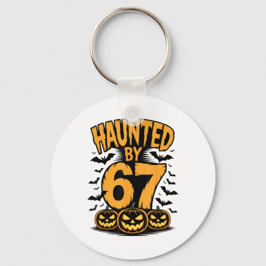 Spooky Haunted Haunted 67 Meme Six Seven 6-7 Funny キーホルダー (正面)