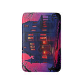 Spooky Haunted House at Dusk Design バスマット (正面縦)