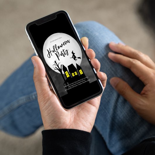 Spooky Haunted House Halloween Custom Party 招待状