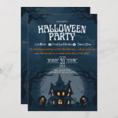 Spooky Haunted House Party Invite 招待状 (正面/裏面)