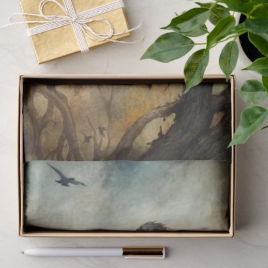 Spooky Haunting Fantasy Gothic Raven  薄葉紙 (ギフト)