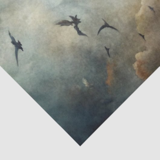 Spooky Haunting Fantasy Gothic Raven  薄葉紙 (詳細)