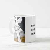 Spooky Haunting White Ghost コーヒーマグカップ (正面左)