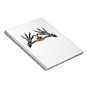 Spooky Heart Hands Dark Gothic Tone ノートブック (右側)