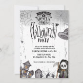 Spooky Hocus Pocus Halloween Witch Party 招待状 (正面)