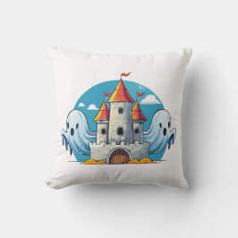 spooky house and ghost クッション