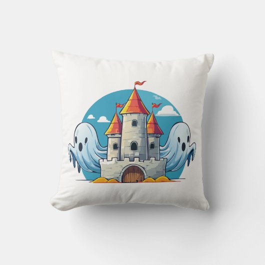 spooky house and ghost クッション (正面)