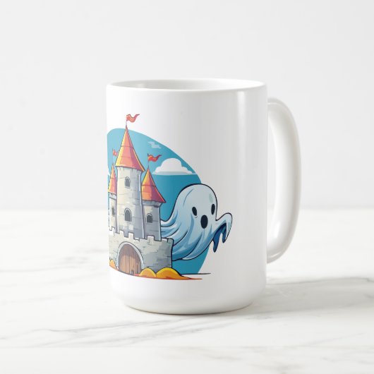spooky house and ghost コーヒーマグカップ (正面右)