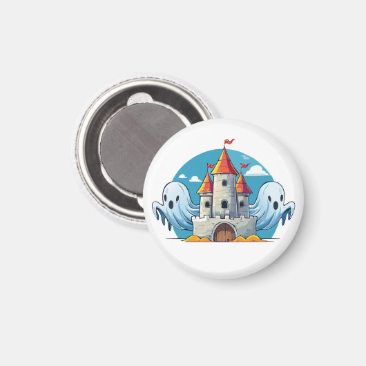 spooky house and ghost マグネット (正面/裏面)