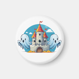 spooky house and ghost マグネット