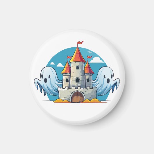 spooky house and ghost マグネット (正面)