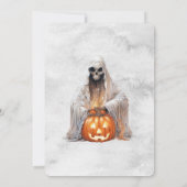 Spooky House Pumpkins Ghost Halloween Party 招待状 (裏面)