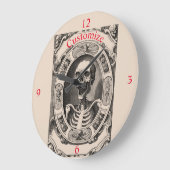 Spooky Human Skull Thunder_Cove ラージ壁時計 (傾斜)