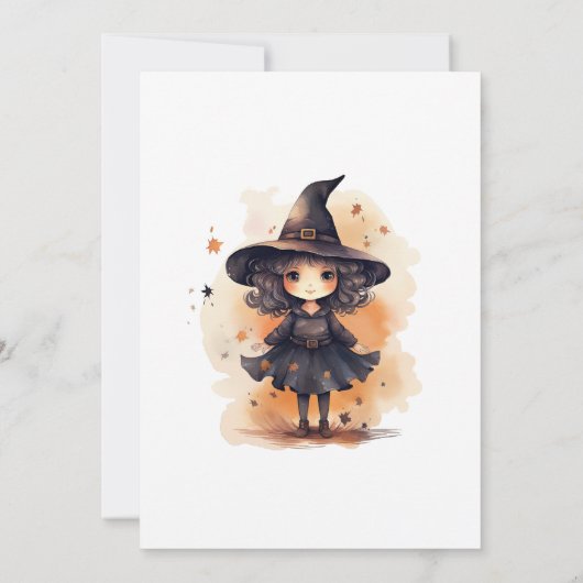 Spooky Jack O’Lanterns Bats Witch Halloween Party 招待状 (裏面)