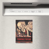 Spooky Japanese Skeleton with Your Name- Vintage マグネット (インサイチュ (食洗機))