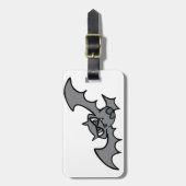 Spooky Kawaii Evil Vampire Bat ラゲッジタグ (正面縦)