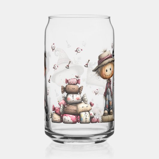 Spooky Lane Fall Halloween Glass Can – Cute Scarec ガラス缶 (裏面)