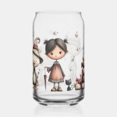 Spooky Lane Fall Halloween Glass Can – Cute Scarec ガラス缶 (左)