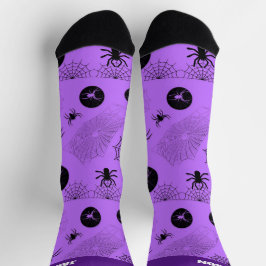 Spooky Lavender & Black Halloween Socks with Name ソックス
