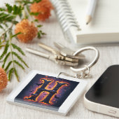 Spooky Letter H Men's Tee Shirt キーホルダー (正面右)