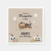 Spooky Little Pumpkin First Birthday スタンダードカクテルナプキン (正面)
