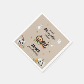 Spooky Little Pumpkin First Birthday スタンダードカクテルナプキン (角)