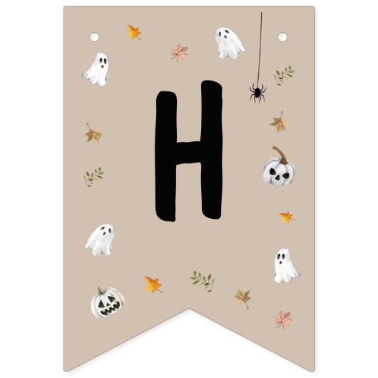 Spooky Little Pumpkin First Birthday バンティングフラッグ (第2の旗)