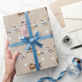 Spooky Little Pumpkin First Birthday ラッピングペーパー