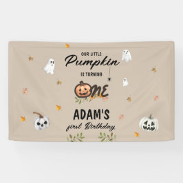 Spooky Little Pumpkin First Birthday 横断幕