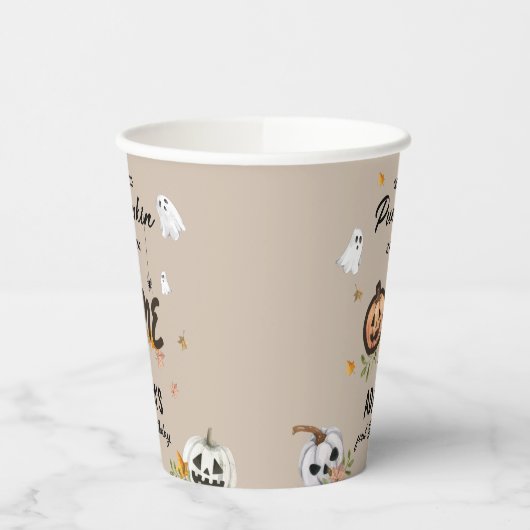 Spooky Little Pumpkin First Birthday 紙コップ (左)