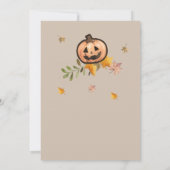 Spooky Little Pumpkin First Birthday Invitation 招待状 (裏面)