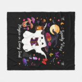 Spooky Magic & Whimsical Night Design フリースブランケット (正面(横))