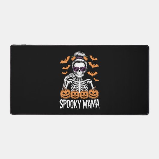 Spooky Mama Cool Halloween Skeleton デスクマット (正面)