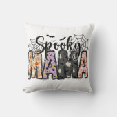 Spooky Mama – Cute Halloween for Moms クッション (正面)